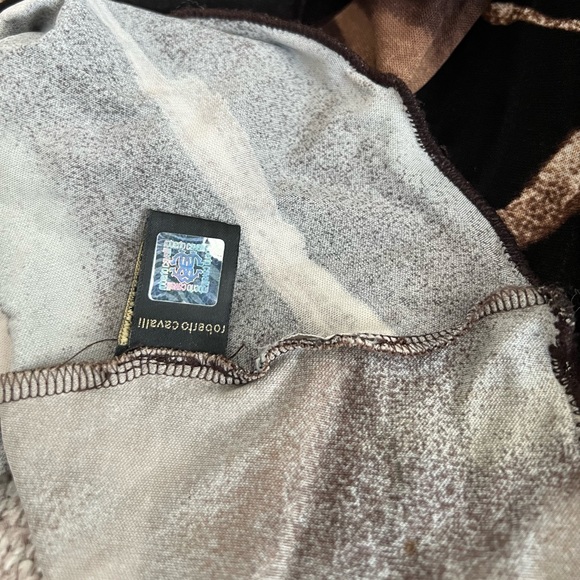 Roberto Cavalli Silk Animal Print Halter Gown with Snake Brooch – Size XS - Picture 9 of 17